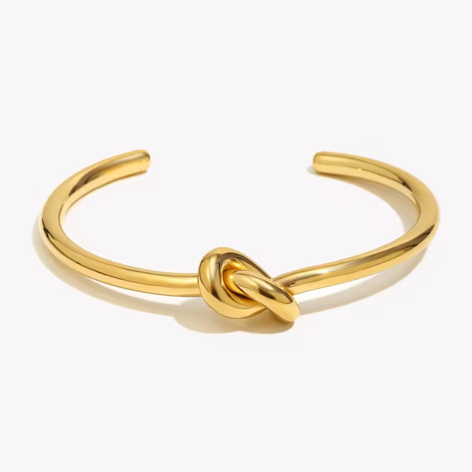 Gold Knot Cuff Bracelet