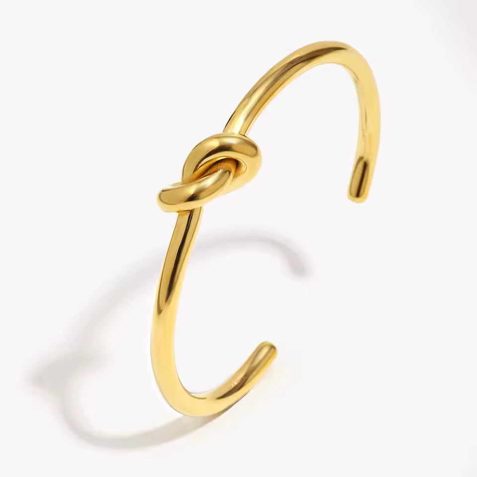 Gold Knot Cuff Bracelet