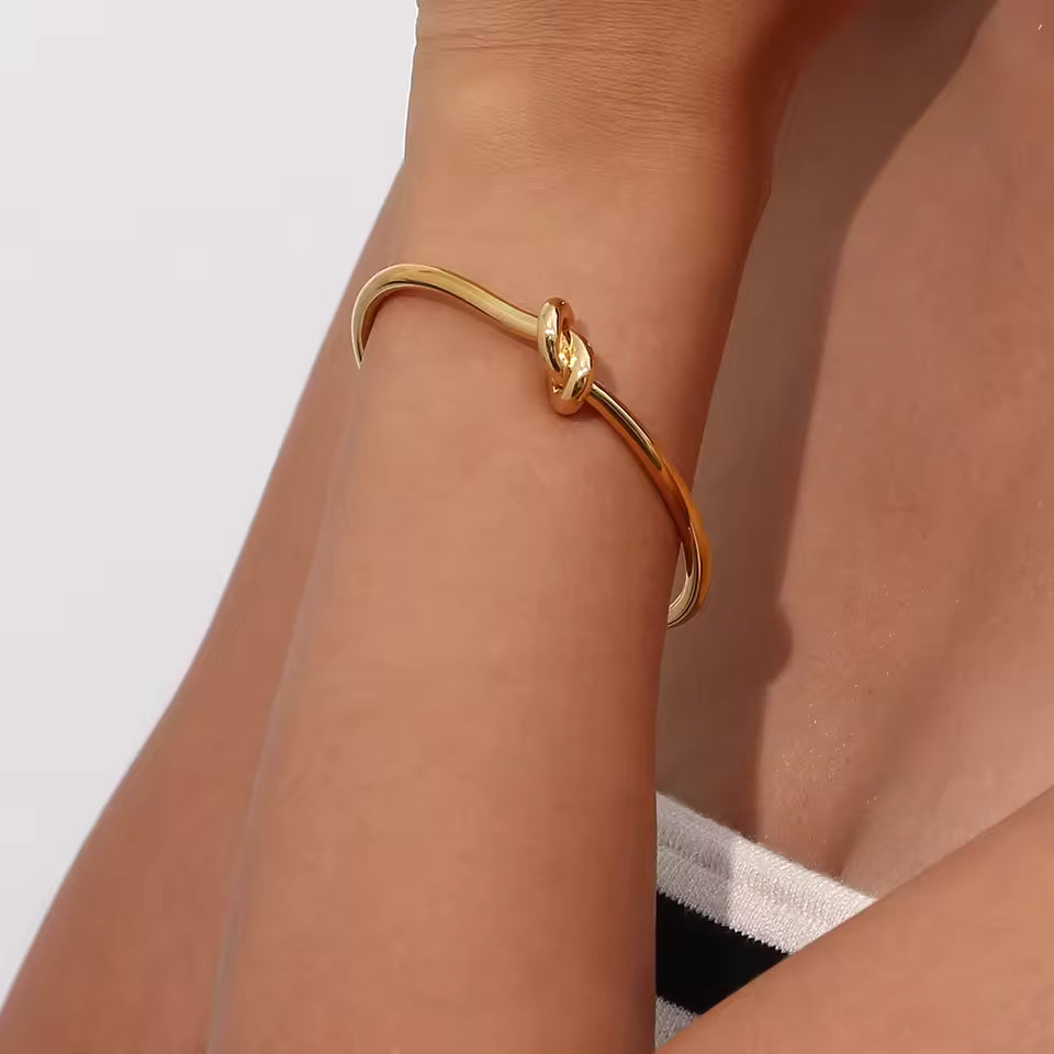 Gold Knot Cuff Bracelet