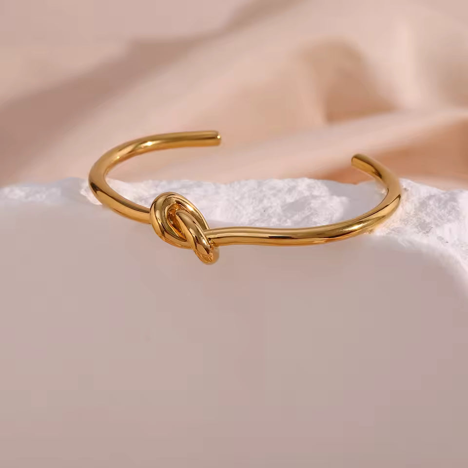 Gold Knot Cuff Bracelet
