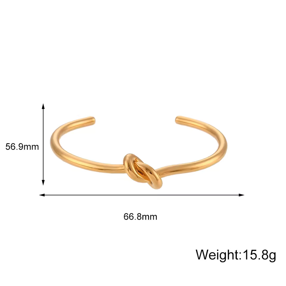Gold Knot Cuff Bracelet
