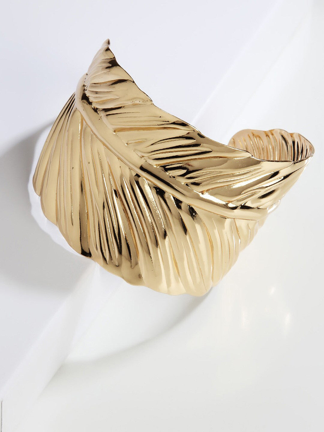 Adjustable Golden Leaf Cuff