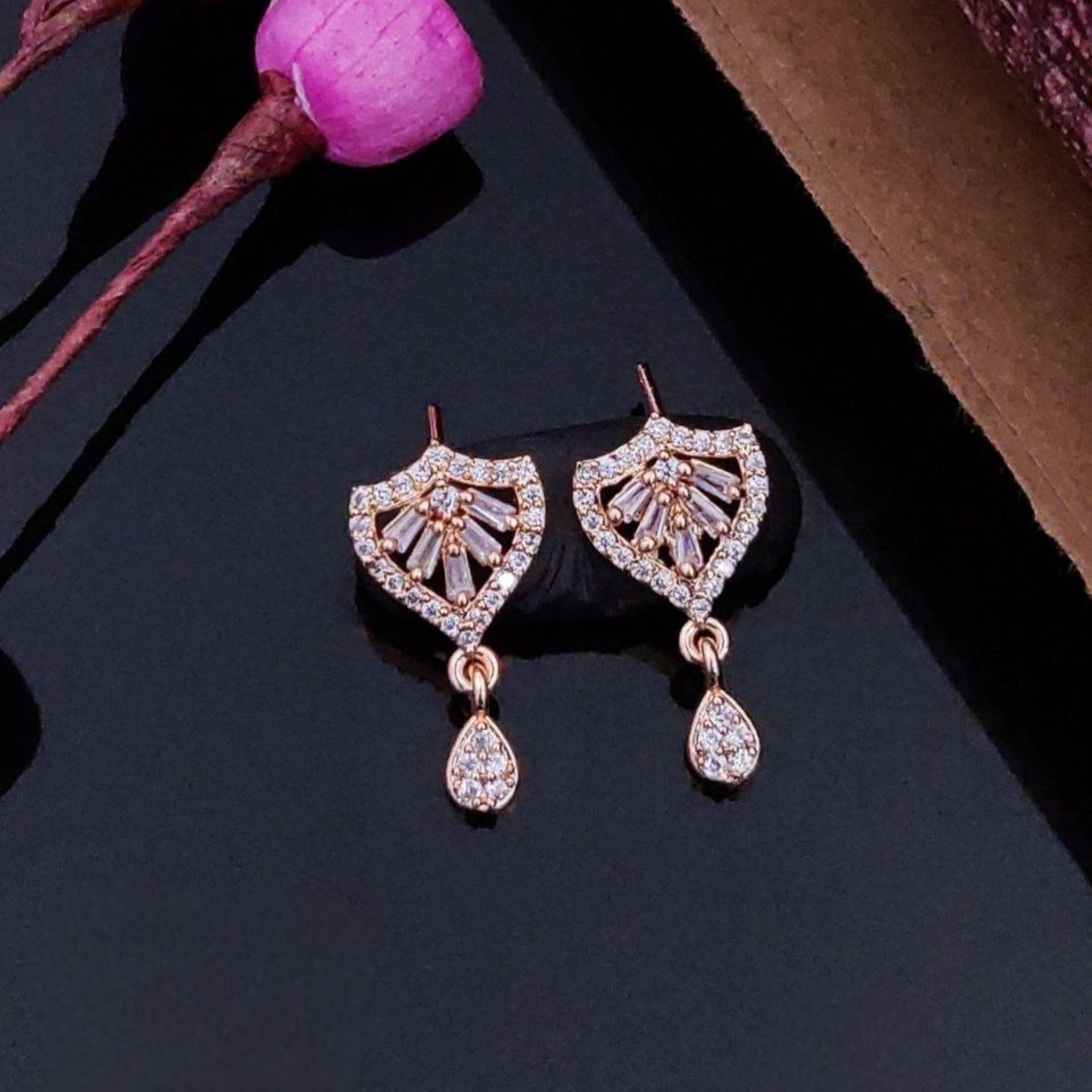 Shield Drop Earrings